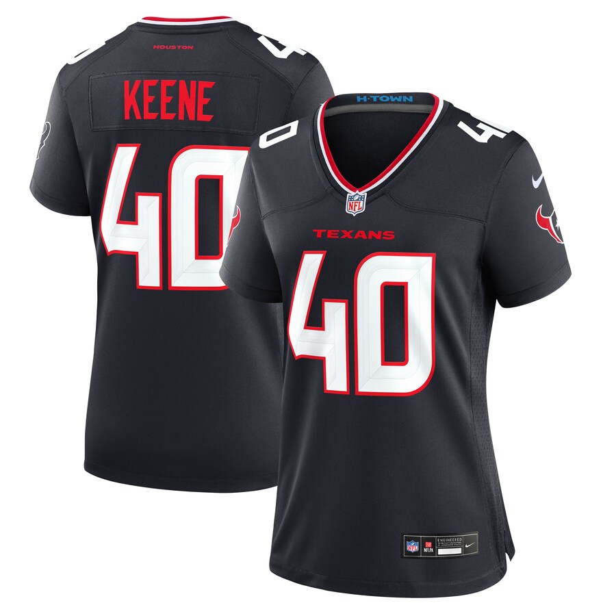 Women's Houston Texans Dalton Keene Nike Navy Team Game Jersey
