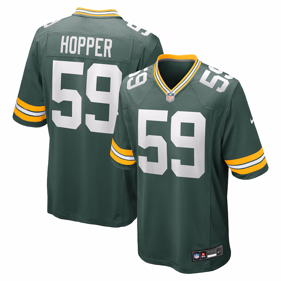 Men's Green Bay Packers Ty'Ron Hopper Nike Green Game Jersey