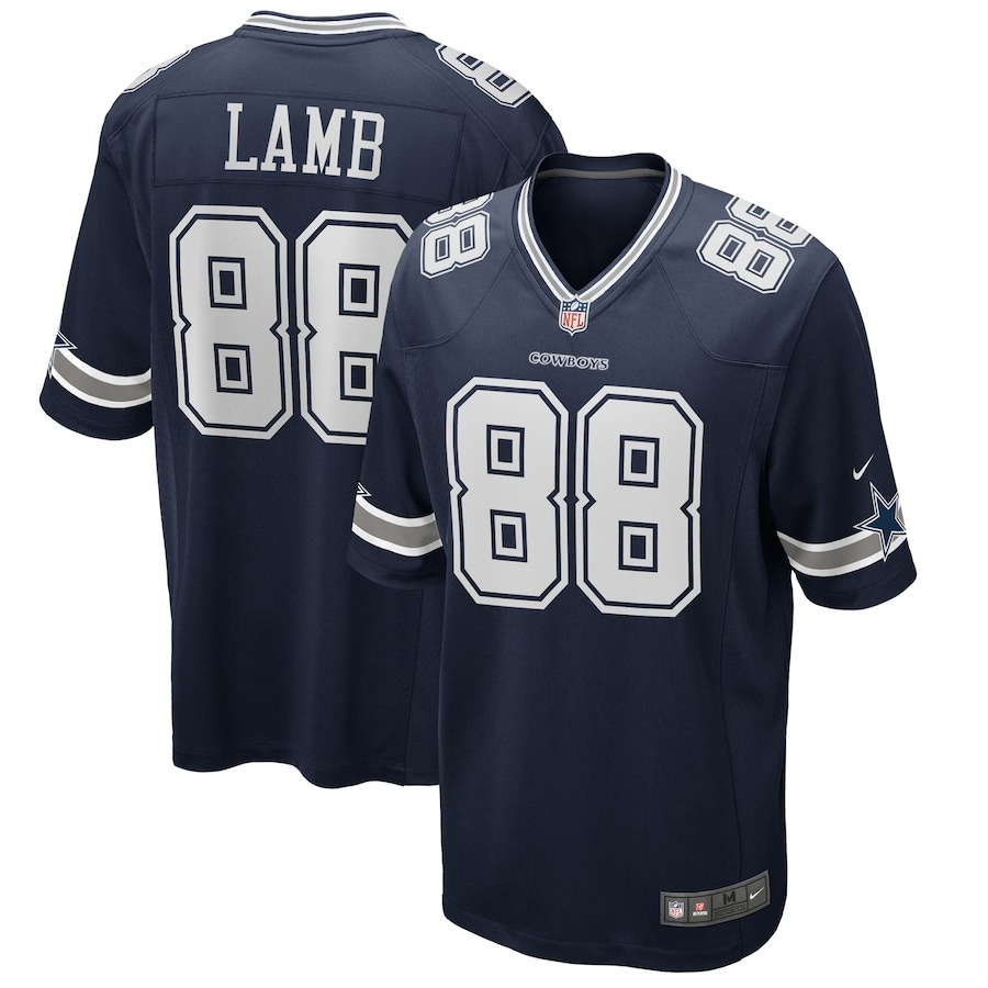 Men's Dallas Cowboys CeeDee Lamb Nike Navy  Vapor F.U.S.E. Stitched Limited Jersey