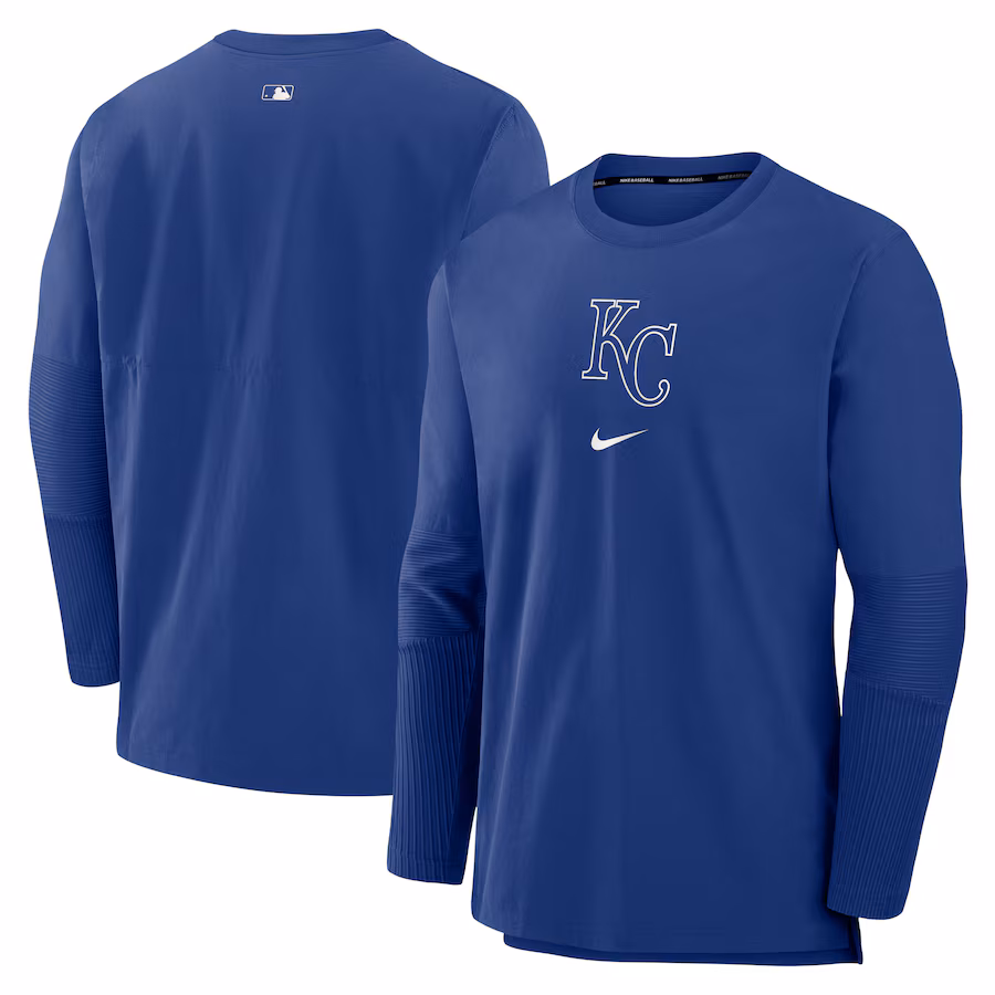 Men's Kansas City Royals Nike Royal Authentic Collection Player Performance Pullover Sweatshirt