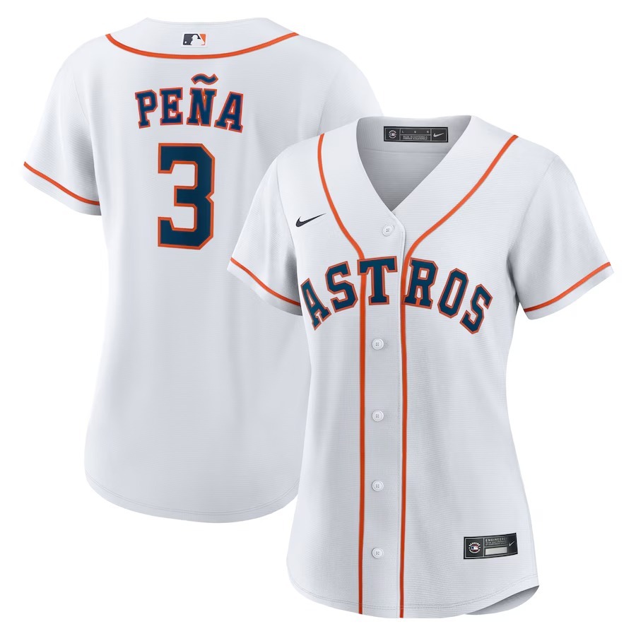 Women's Houston Astros Jeremy Peña Nike White Home Replica Jersey