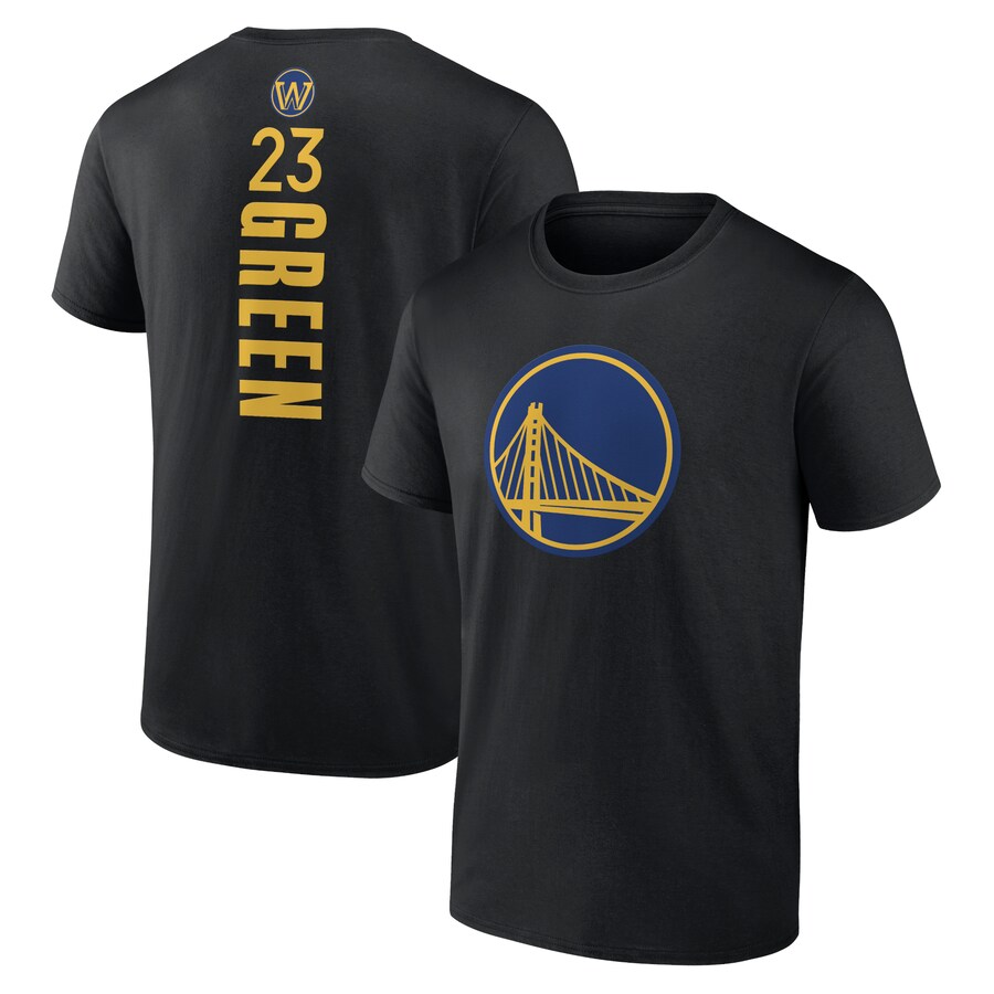 Men's Golden State Warriors Draymond Green Black Playmaker Name & Number T-Shirt
