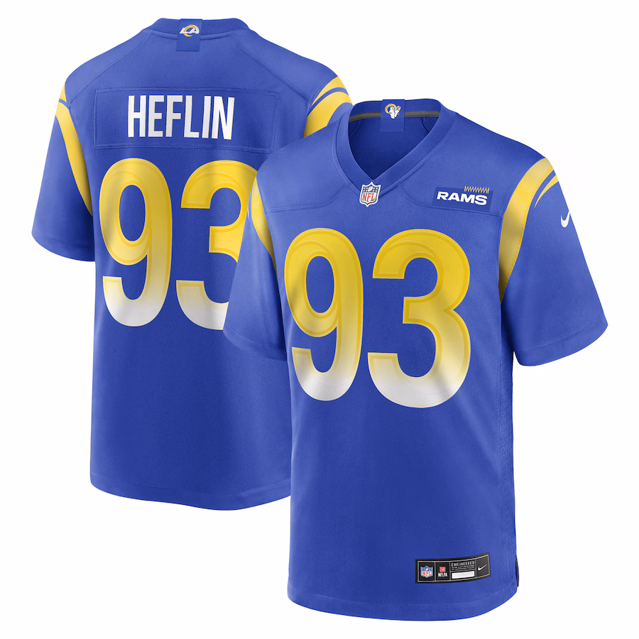Men's Los Angeles Rams Jack Heflin Nike Royal Team Game Jersey