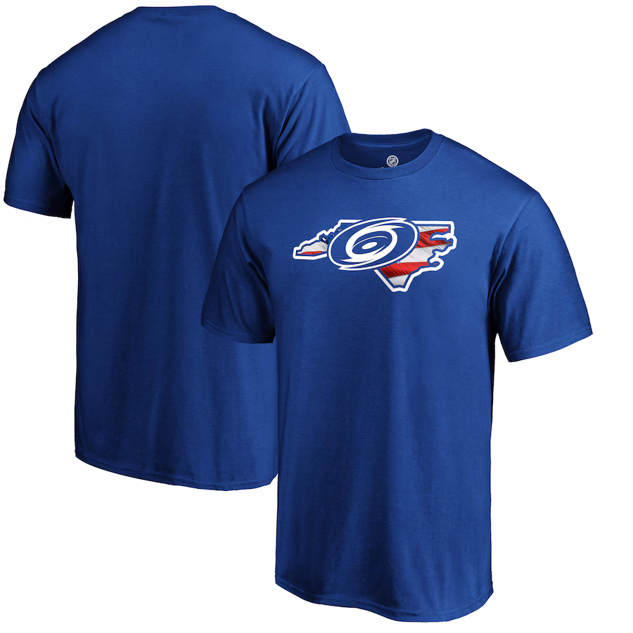 Men's Carolina Hurricanes Royal NHL Banner State T-Shirt