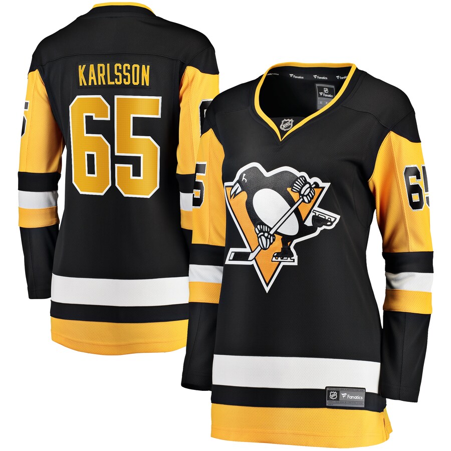 Women's Pittsburgh Penguins Erik Karlsson Fanatics Branded Black Home Breakaway Jersey