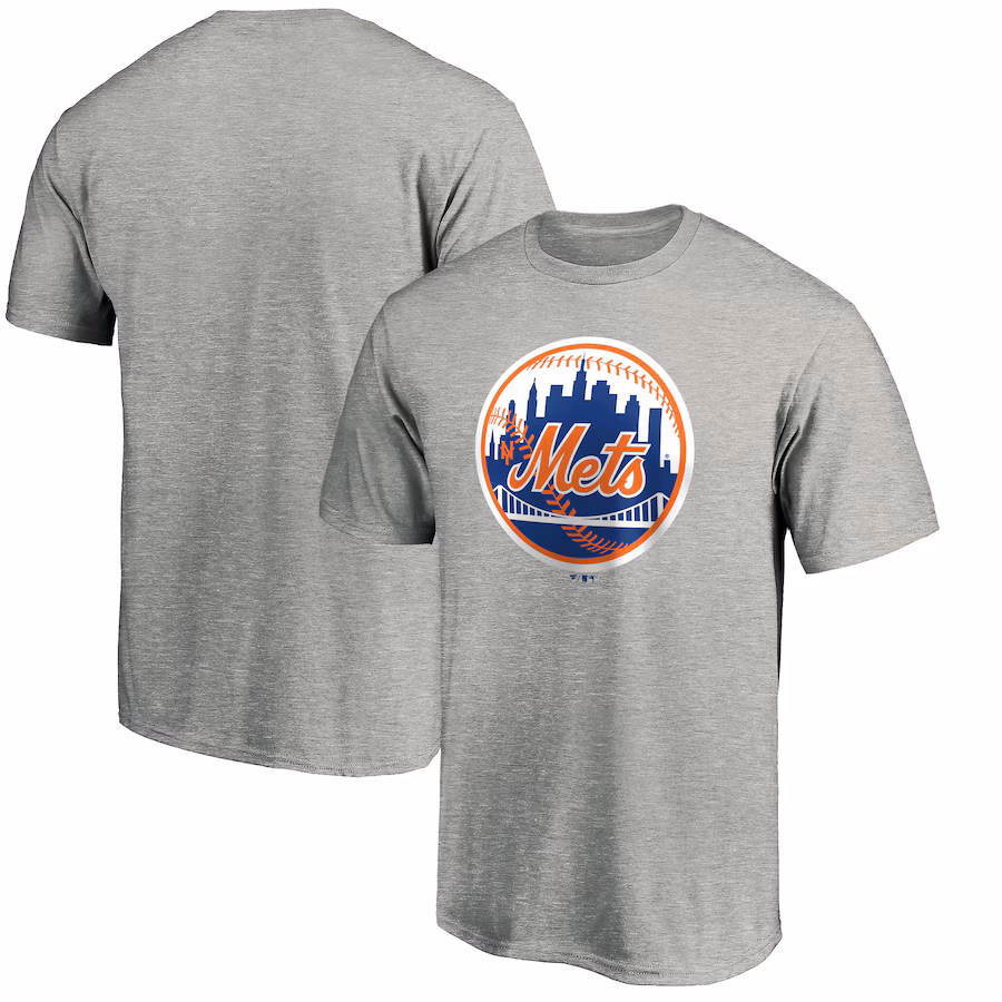 Men's New York Mets Heather Gray Cooperstown Collection Forbes T-Shirt