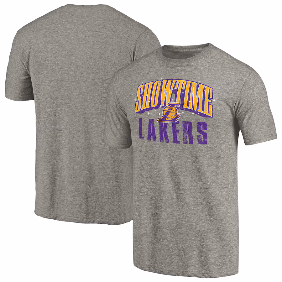 Men's Los Angeles Lakers Gray Hometown Collection Showtime Tri-Blend T-Shirt
