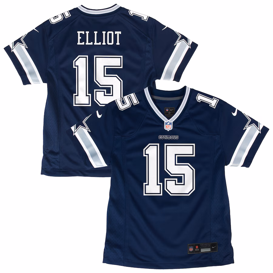Youth Dallas Cowboys Ezekiel Elliott Nike Navy Game Jersey