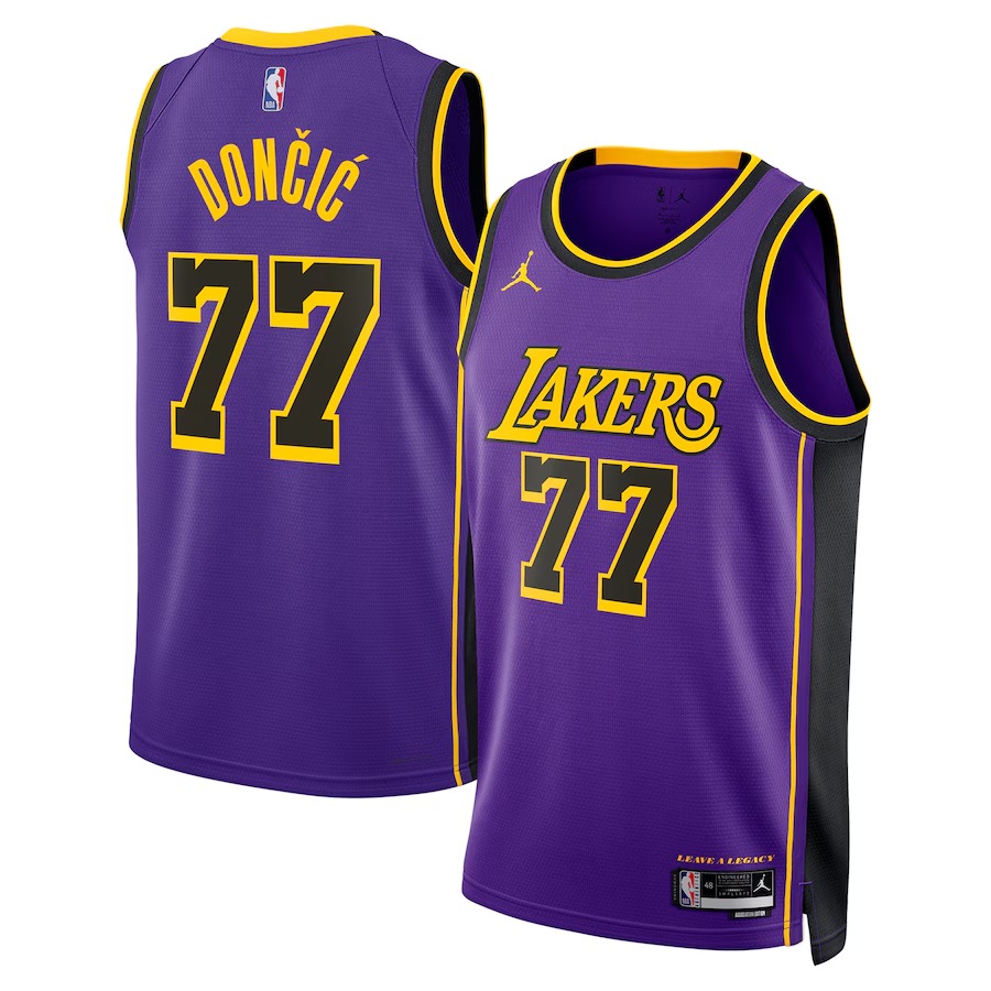 Unisex Los Angeles Lakers Luka Dončić Jordan Brand Purple Swingman Jersey - Statement Edition