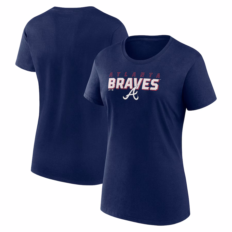 Women's Atlanta Braves Fanatics Navy Lean T-Shirt