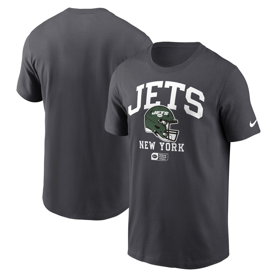 Men's New York Jets Nike Anthracite Helmet Essential T-Shirt