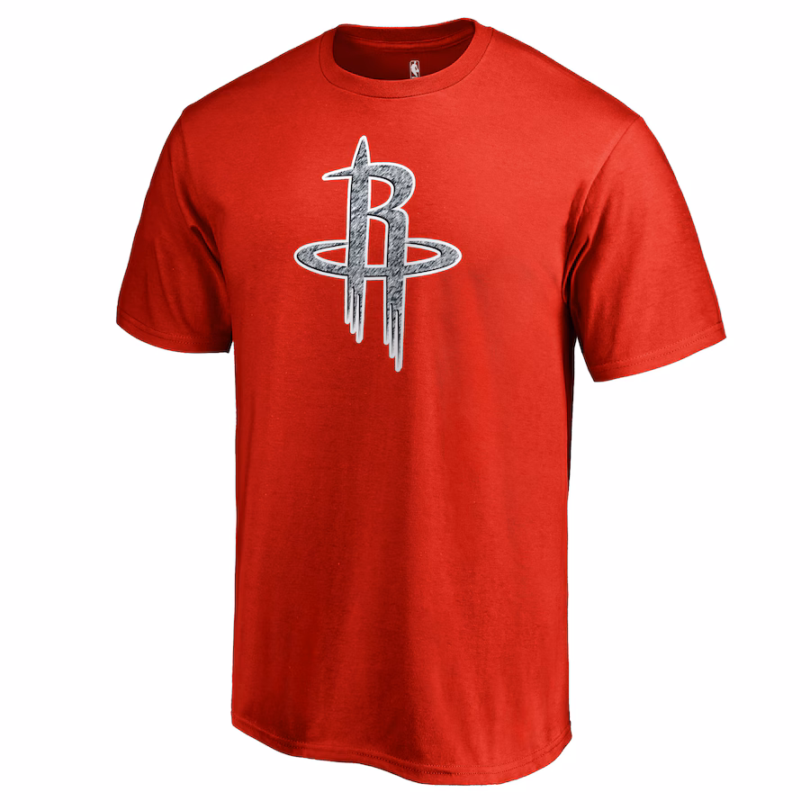 Men's Houston Rockets Red Static Logo T-Shirt