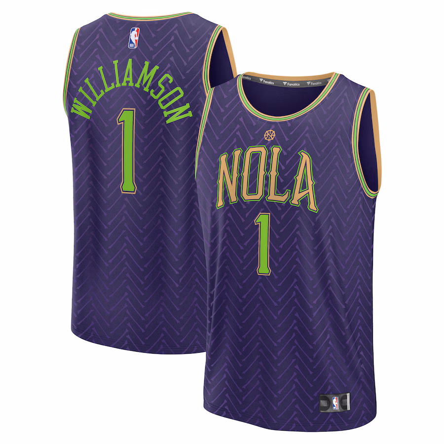 Men's New Orleans Pelicans Zion Williamson Fanatics Purple 2024/25 Fast Break Player Jersey - City Edition