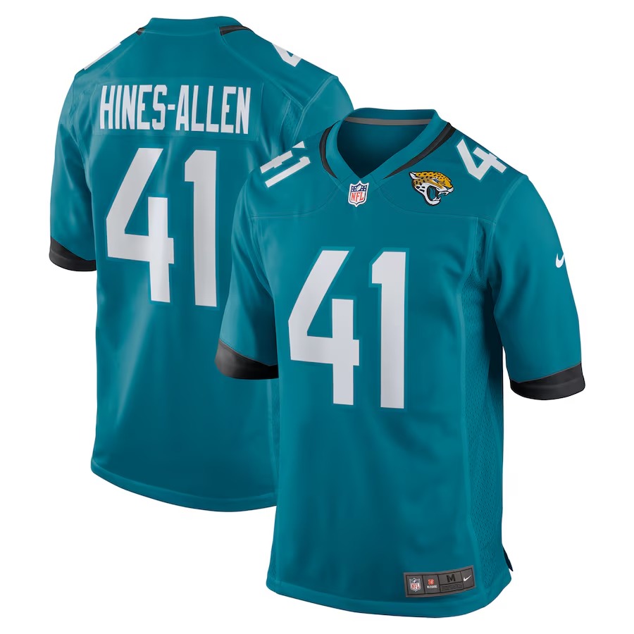 Men's Jacksonville Jaguars Josh Hines-Allen Nike Teal Player Game Jersey