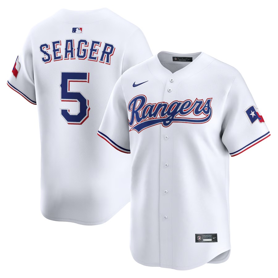 Men's Texas Rangers Corey Seager Nike White Alternate Limited Player Jersey