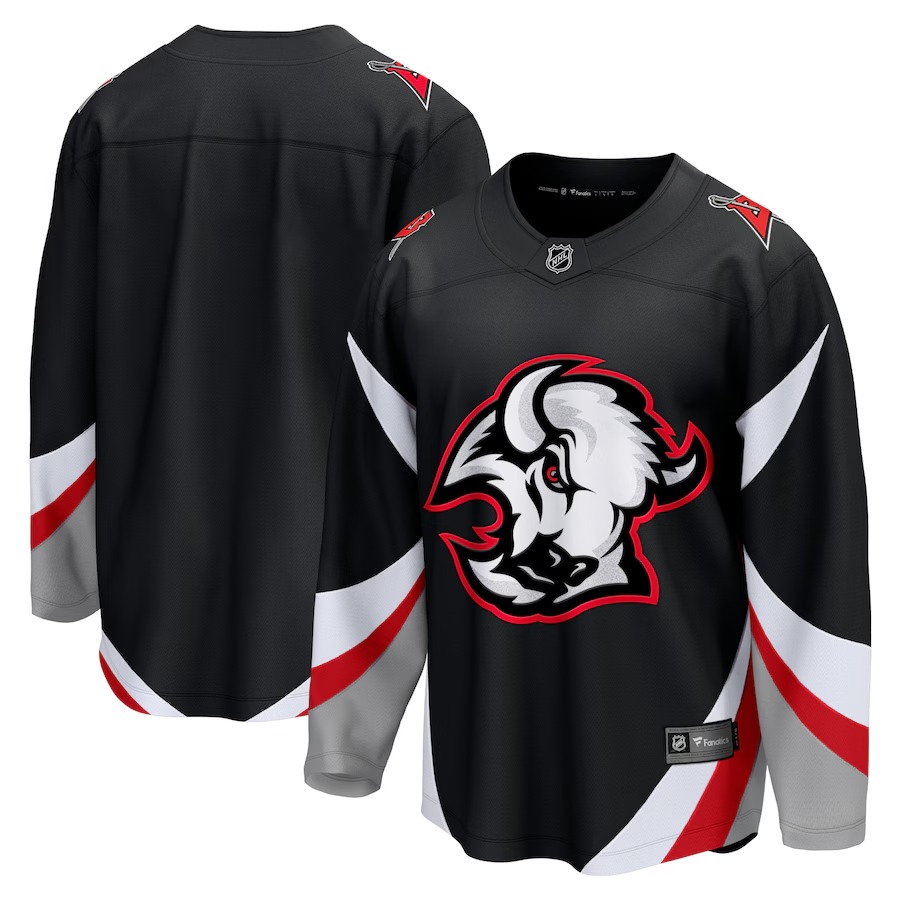 Men's Buffalo Sabres Fanatics Black Alternate Premier Breakaway Blank Jersey