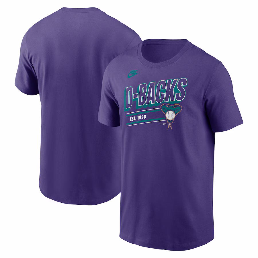 Men's Arizona Diamondbacks Nike Purple Cooperstown Collection Retro T-Shirt