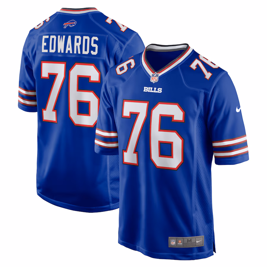 Men's Buffalo Bills David Edwards Nike Royal Game Jersey