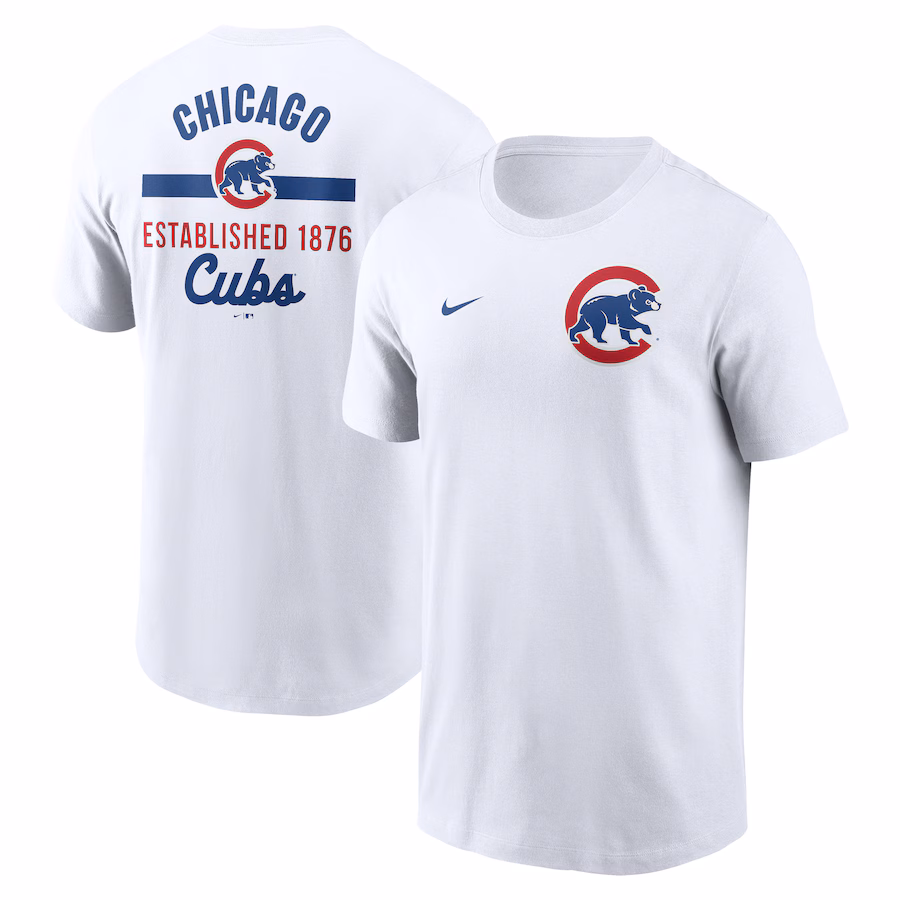 Men's Chicago Cubs Nike White 2-Hit T-Shirt