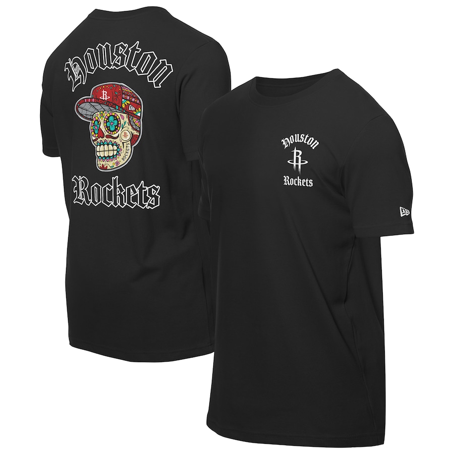 Men's Houston Rockets New Era Black Sugar Skulls T-Shirt