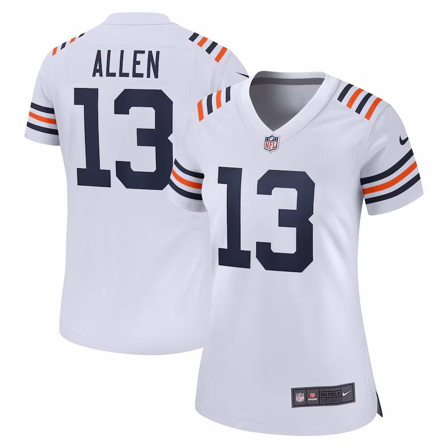 Women's Chicago Bears Keenan Allen Nike White Alternate Game Jersey