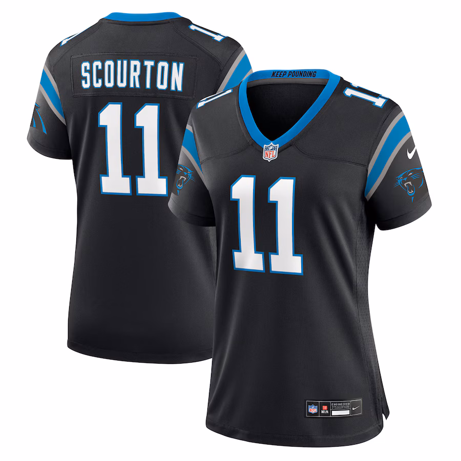 Women's Carolina Panthers Nic Scourton Nike Black Team Game Jersey