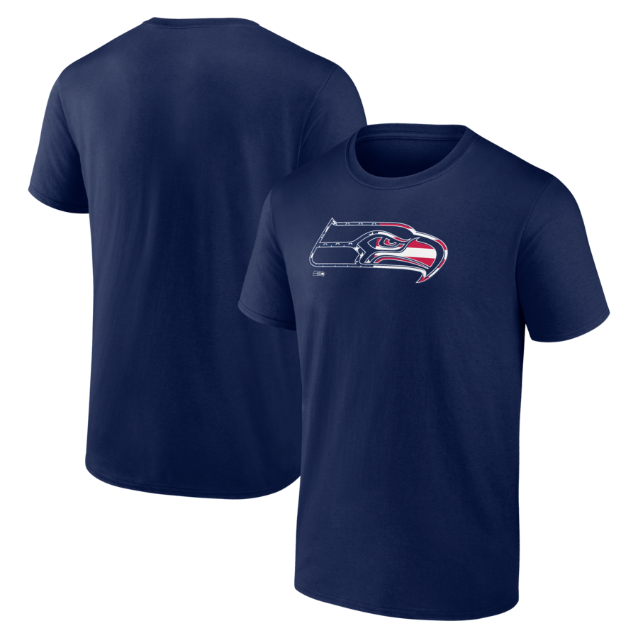 Men's Seattle Seahawks Navy Americana T-Shirt