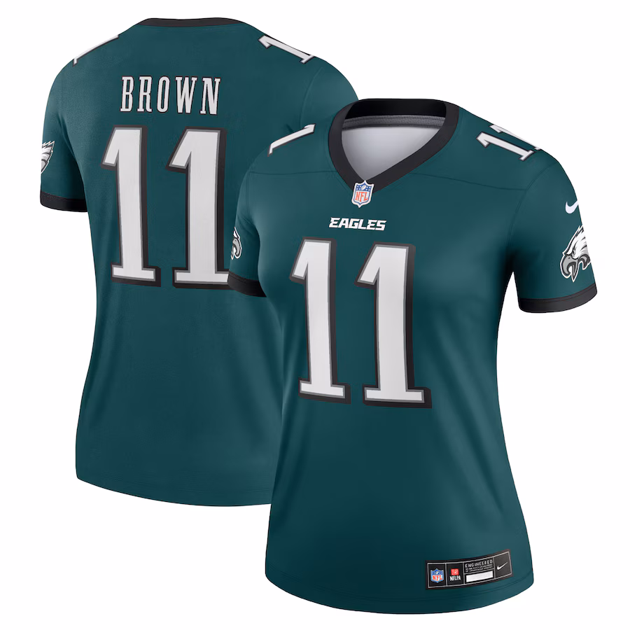 Women's Philadelphia Eagles A.J. Brown Nike Midnight Green Legend Jersey
