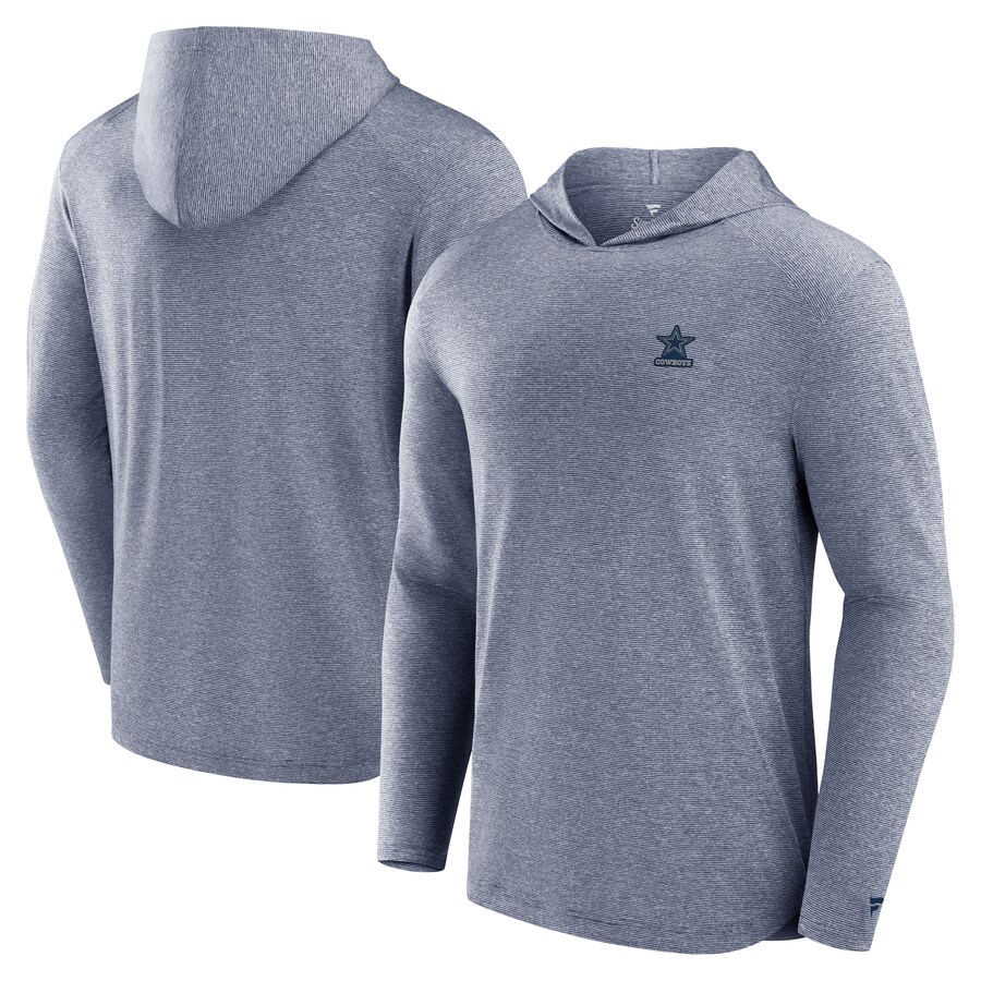 Men's Dallas Cowboys Fanatics Gray Front Office Power Mono Long Sleeve Hoodie T-Shirt