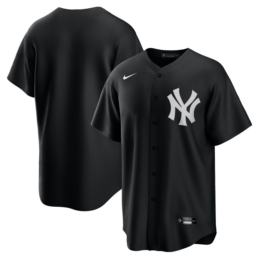 Men's New York Yankees Nike Black Lights Out Replica Jersey