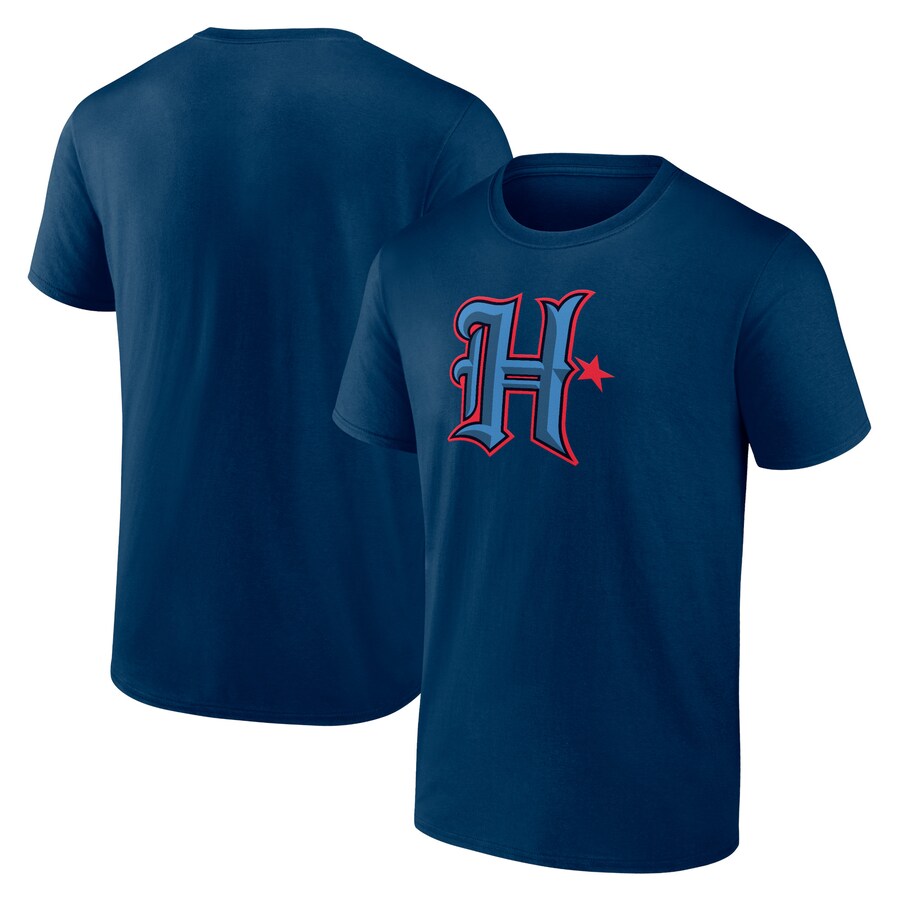 Men's Houston Texans Navy Secondary Logo Lightweight T-Shirt