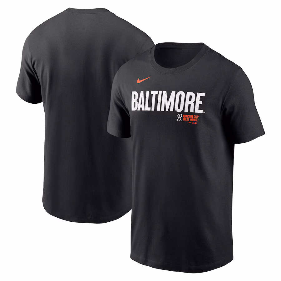 Men's Baltimore Orioles Nike Black City Connect Wordmark T-Shirt