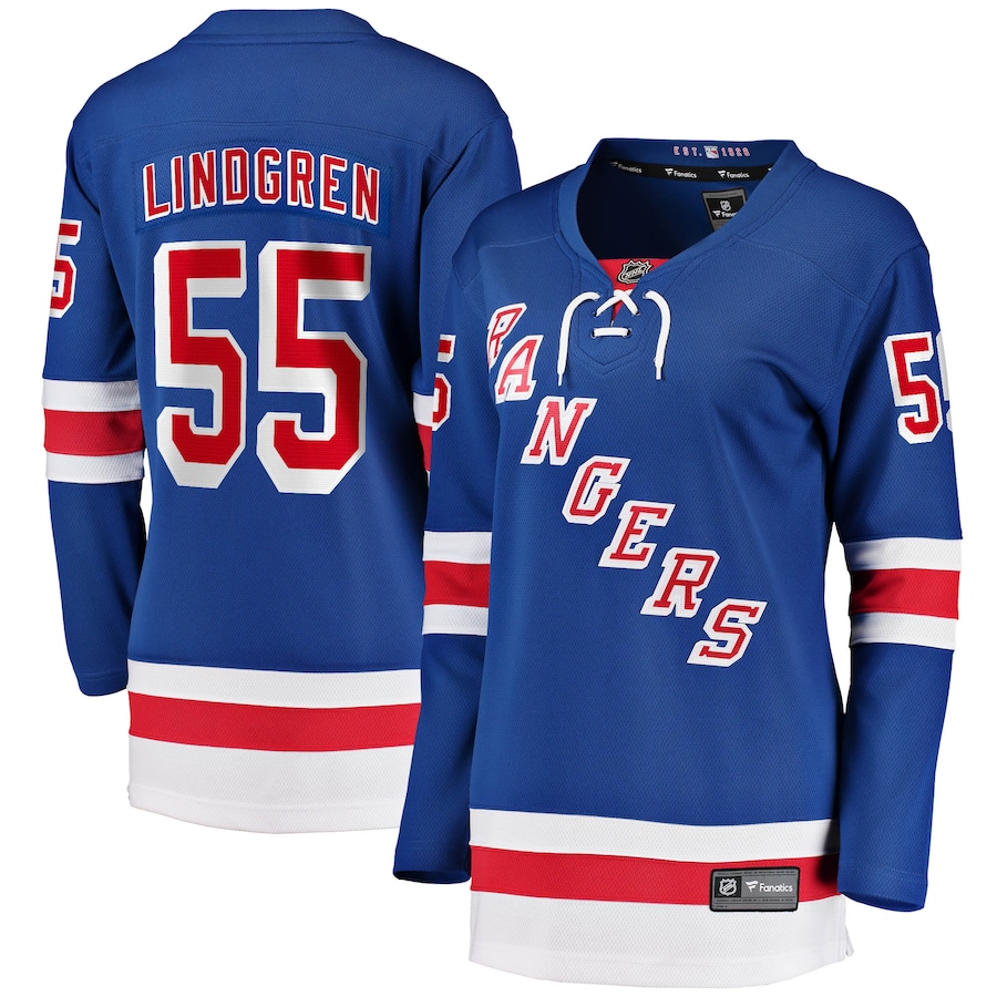 Women's New York Rangers Ryan Lindgren Fanatics Blue Home Breakaway Jersey