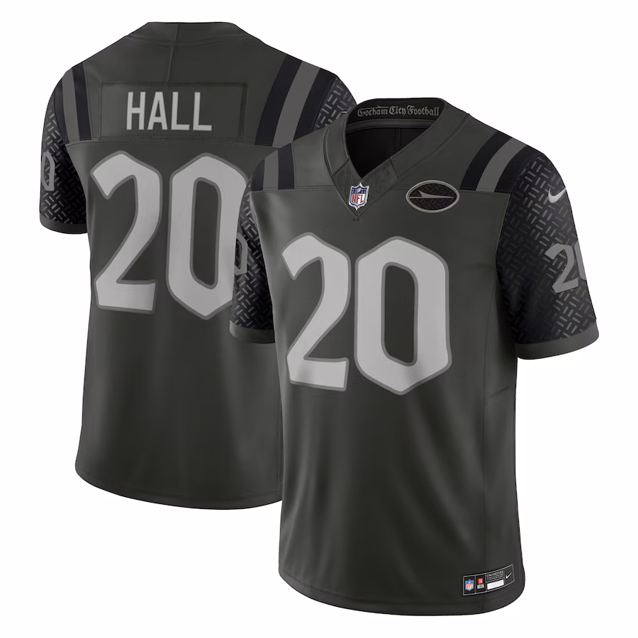 Men's New York Jets Breece Hall Nike Gotham Green 2025 Rivalries Collection Limited Jersey