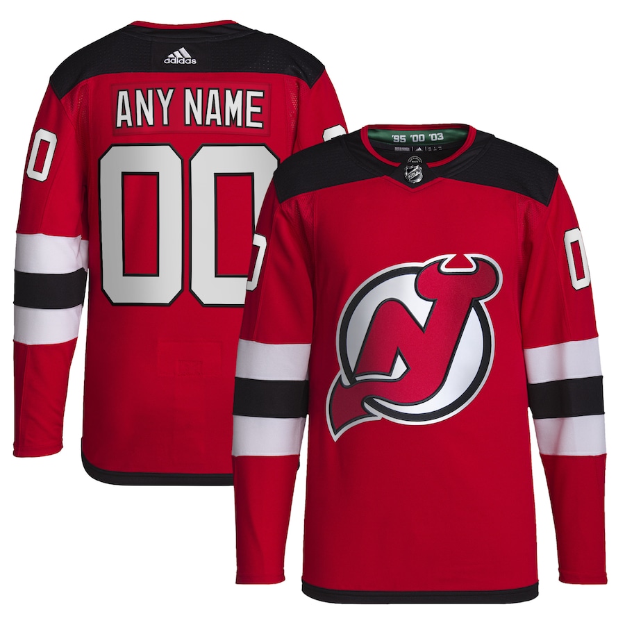 Men's New Jersey Devils adidas Red Home Primegreen Authentic Custom Jersey