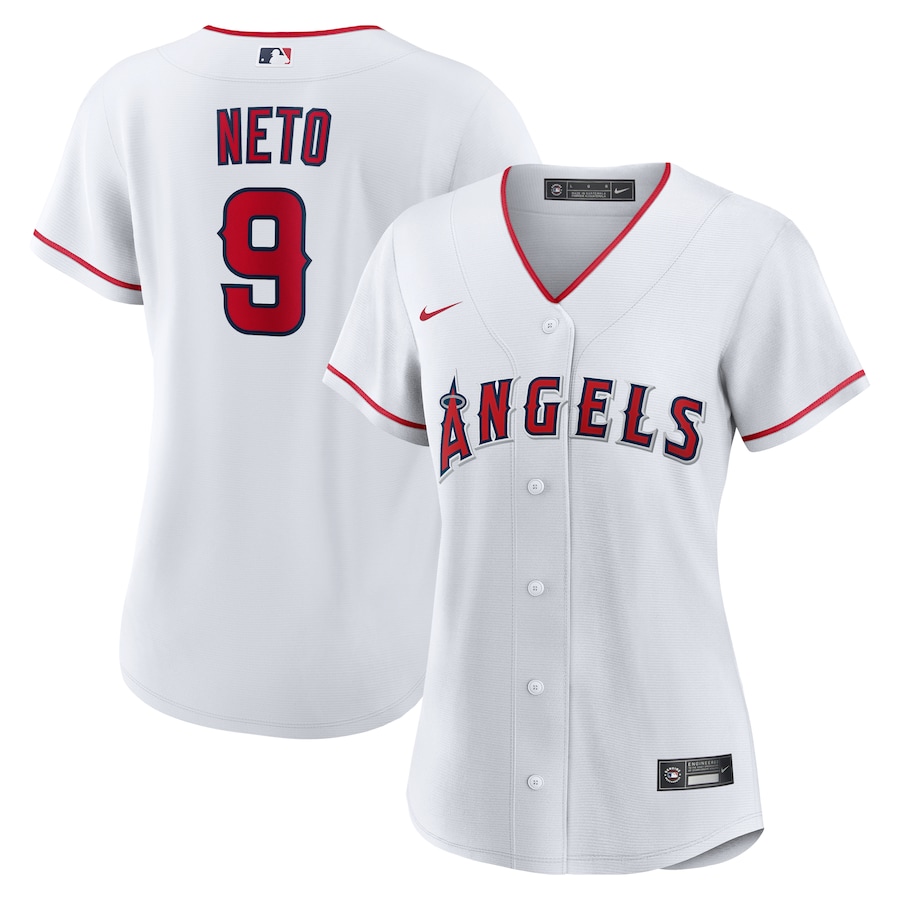 Women's Los Angeles Angels Zach Neto Nike White Home Replica Jersey