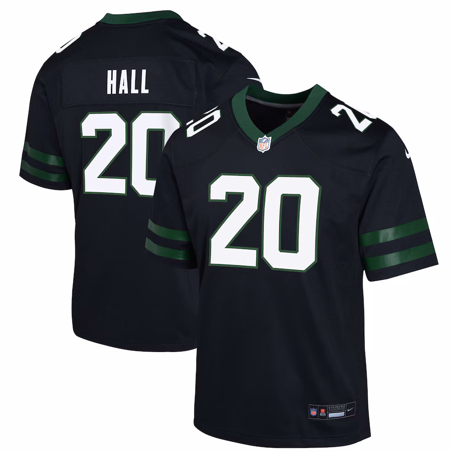 Youth New York Jets Breece Hall Nike Black Game Jersey