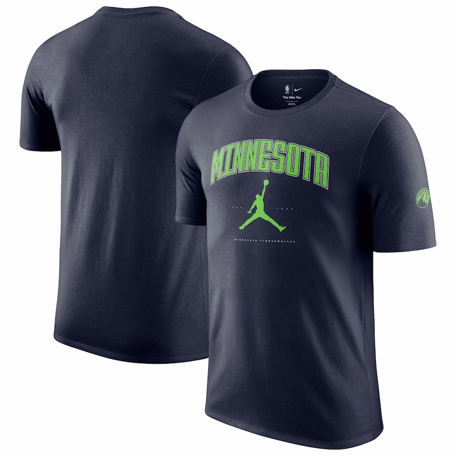 Unisex Minnesota Timberwolves Jordan Brand Navy Essential Cities T-Shirt