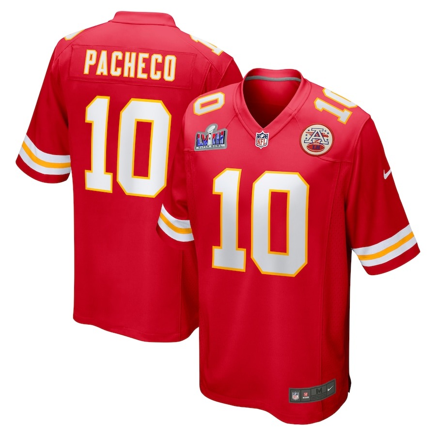 Men's Kansas City Chiefs Isiah Pacheco Nike Red Super Bowl LVIII Game Jersey