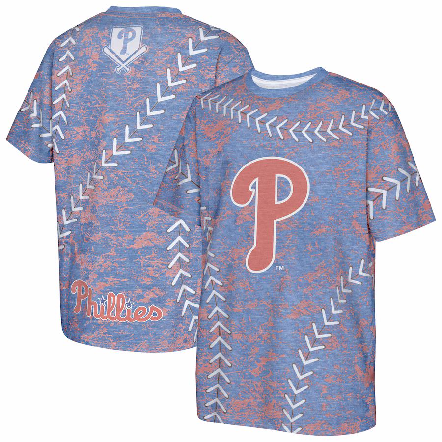 Youth Philadelphia Phillies Royal Slide Score Bold T-Shirt