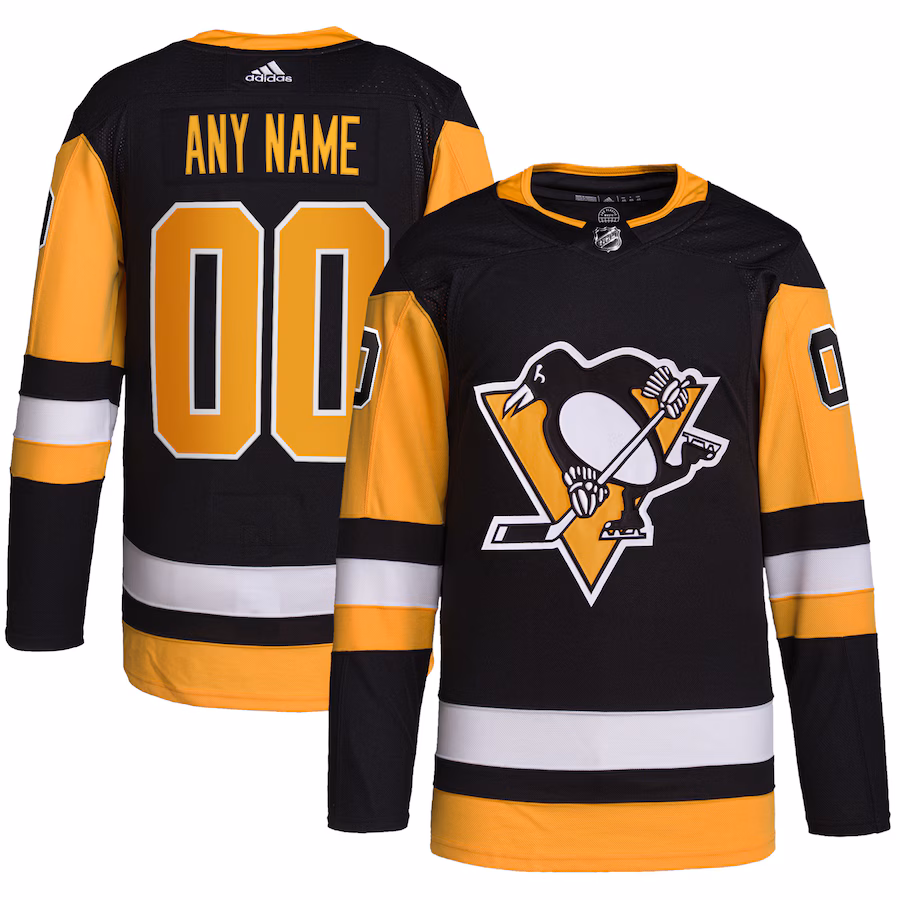Men's Pittsburgh Penguins adidas Black Home Primegreen Authentic Custom Jersey
