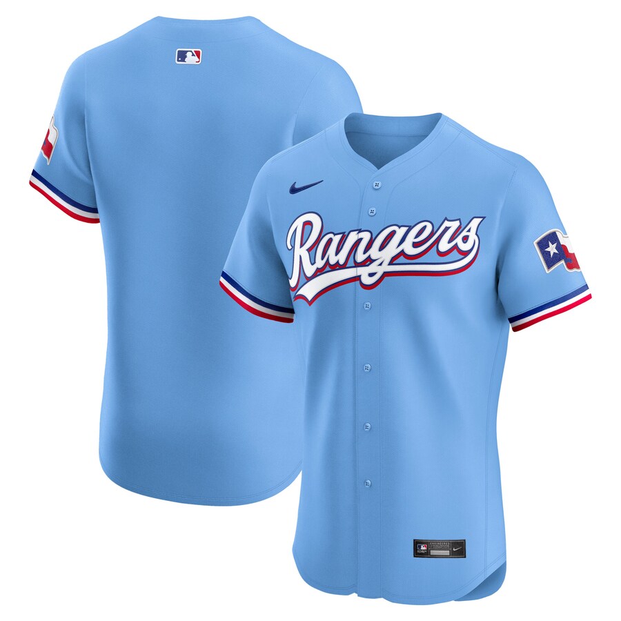 Men's Texas Rangers Nike Light Blue Alternate Elite Jersey