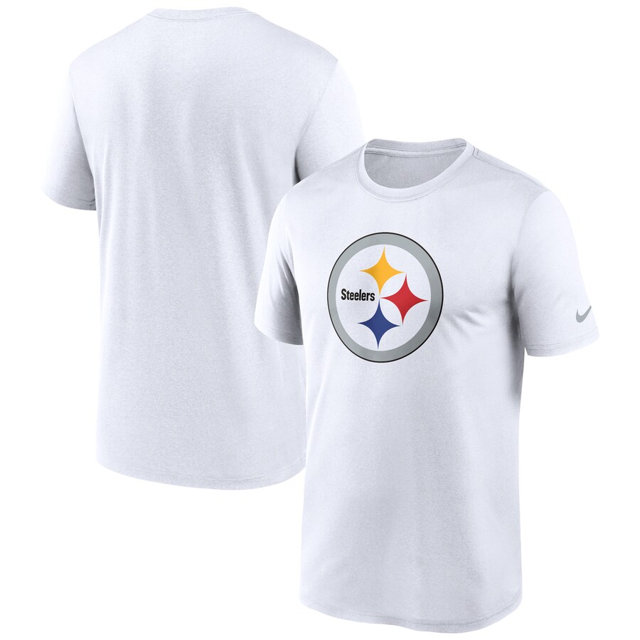 Men's Pittsburgh Steelers Nike White Legend Logo Performance T-Shirt