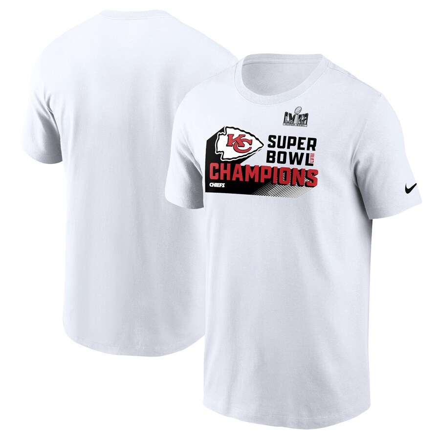 Men's Kansas City Chiefs Nike White Super Bowl LVIII Champions Iconic T-Shirt