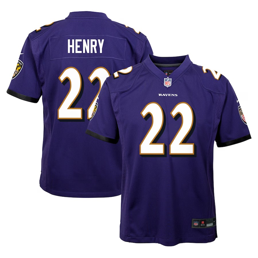 Youth Baltimore Ravens Derrick Henry Nike Purple Team Player Game Jersey