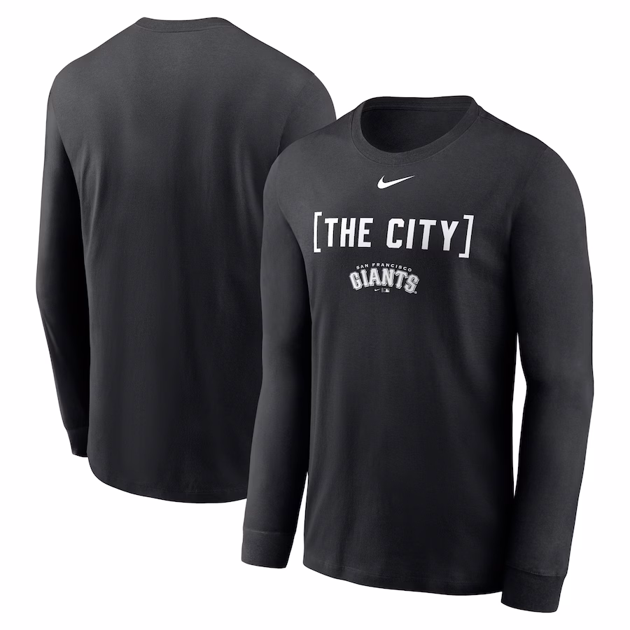 Men's San Francisco Giants Nike Black Local Nickname Long Sleeve T-Shirt