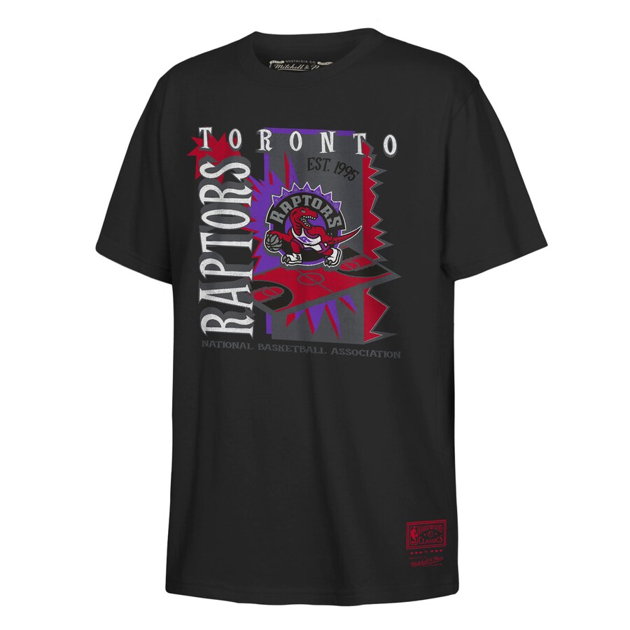 Youth Toronto Raptors Mitchell & Ness Black Retro '90s Poster T-Shirt
