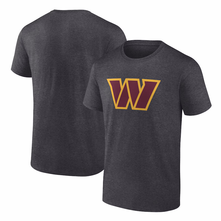 Men's Washington Commanders Fanatics Heather Charcoal Primary Logo T-Shirt
