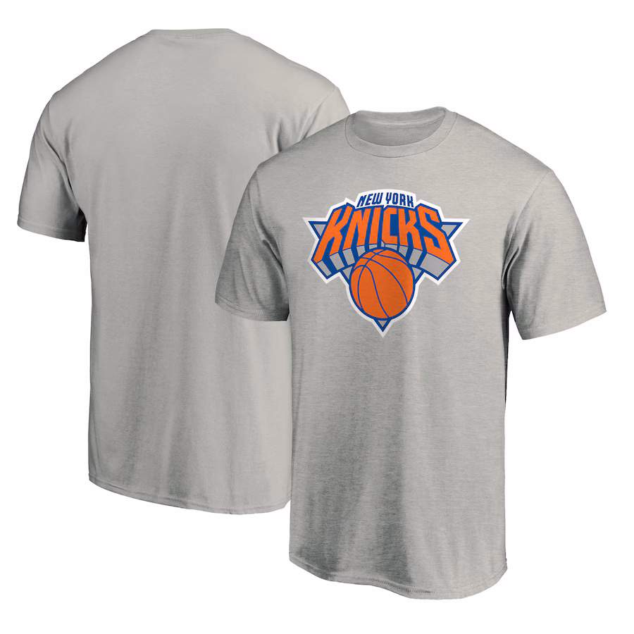 Men's New York Knicks Heather Gray Logo T-Shirt