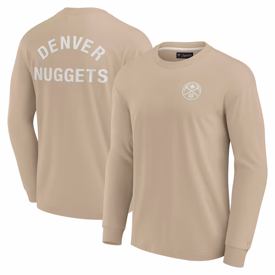 Unisex Denver Nuggets Fanatics Khaki Elements Super Soft Long Sleeve T-Shirt